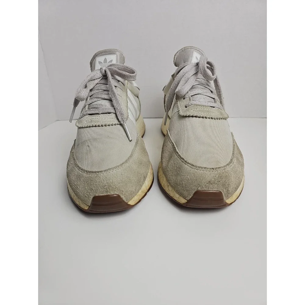 Adidas I-5923 Shoes Men's Size 8 Gray Suede Boost Running Sneakers B37924